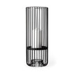 Mercana Velo Large Black Metal Cylindrical Table Candle Holder Clearance