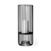 Mercana Velo Large Black Metal Cylindrical Table Candle Holder Clearance