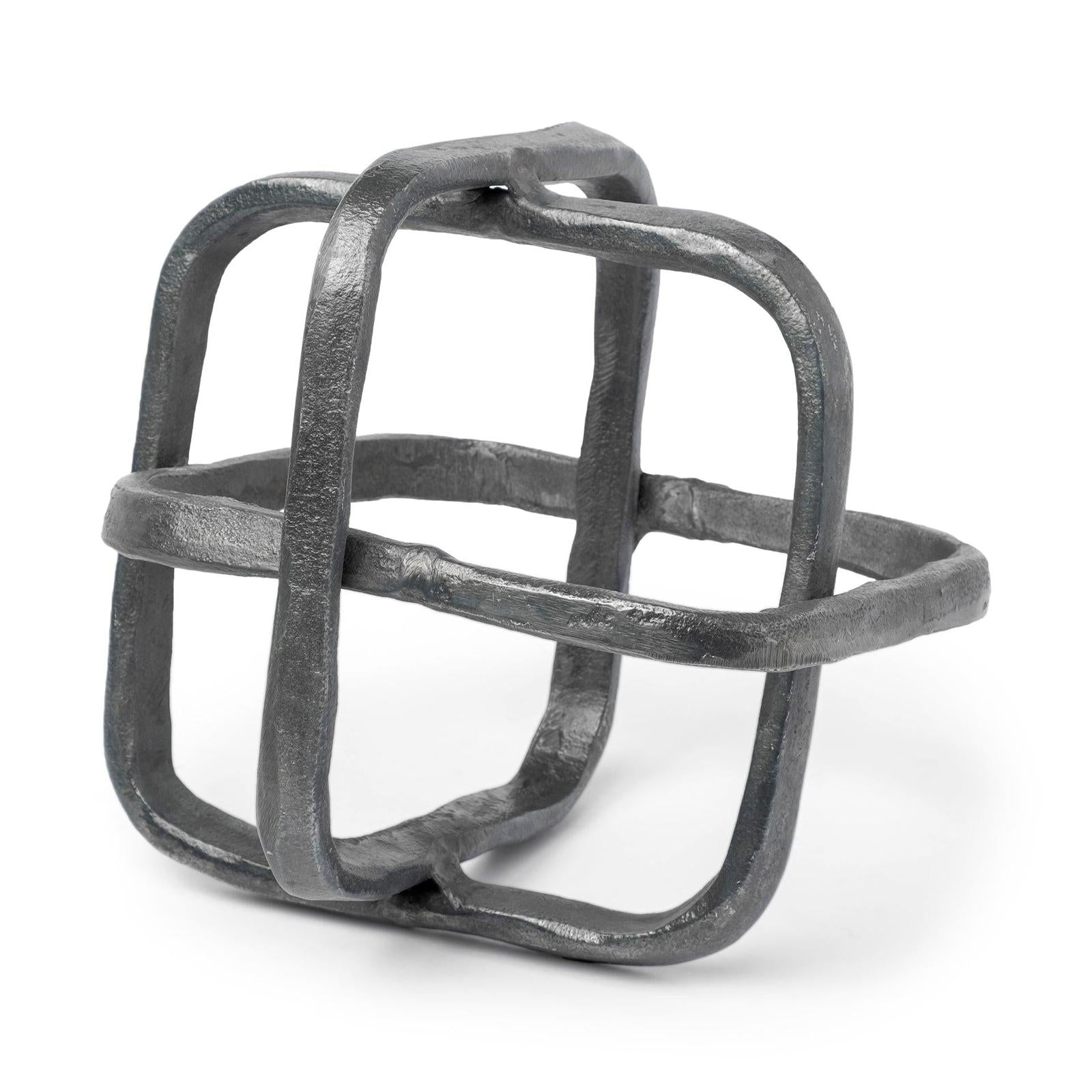 Mercana Willem Metal Open Cube Decor Object Clearance