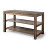 Mercana Emeril Brown Solid Wood Two-Tier Smooth Counter Top Kitchen Island