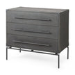 Mercana Ward Brown Wood and Iron 3 Drawer Accent Cabinet