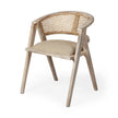 Mercana Tabitha Wooden Frame Linen Wrap Seat Dining Chair