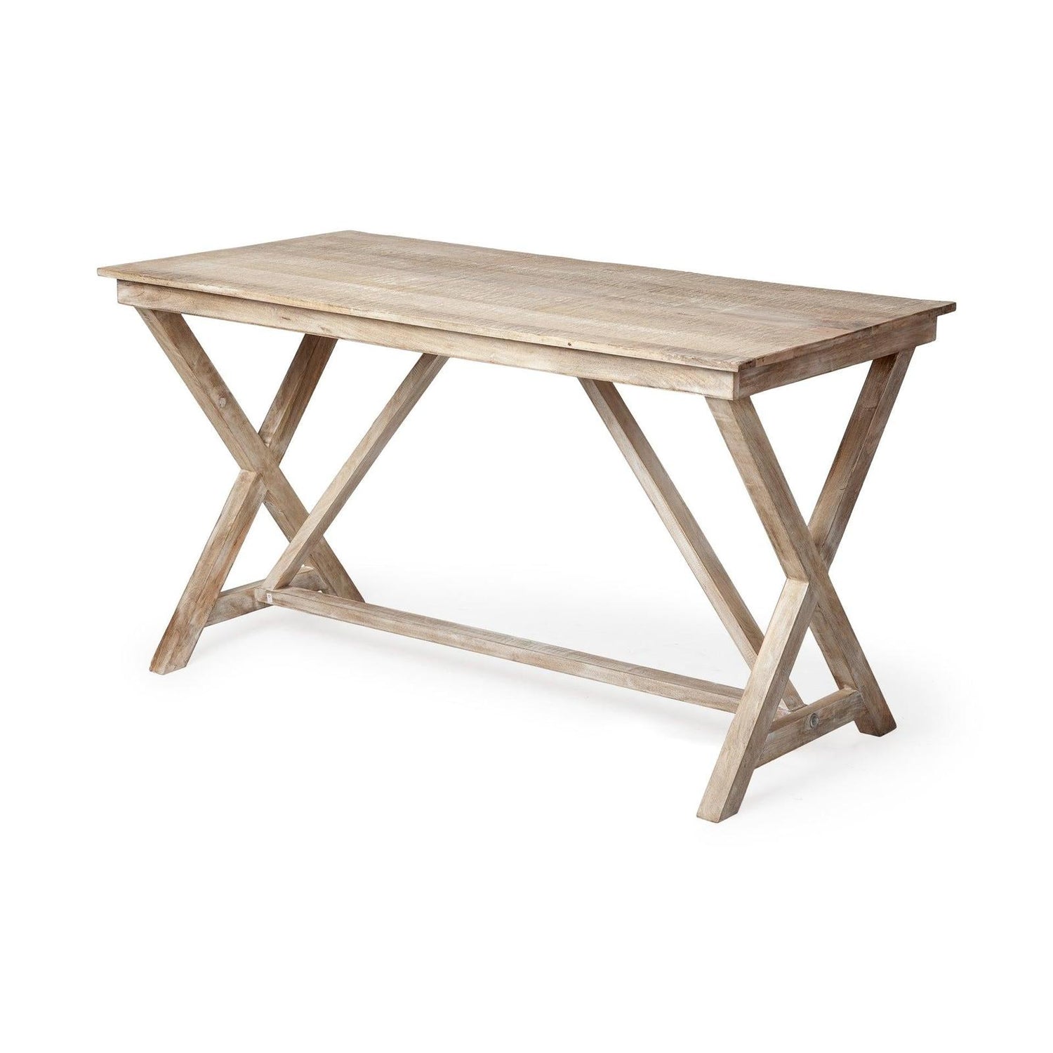 Mercana Tracy Natural X Frame Wood Office Desk