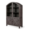 Mercana Barrett Gray Solid Wood Display Cabinet Clearance