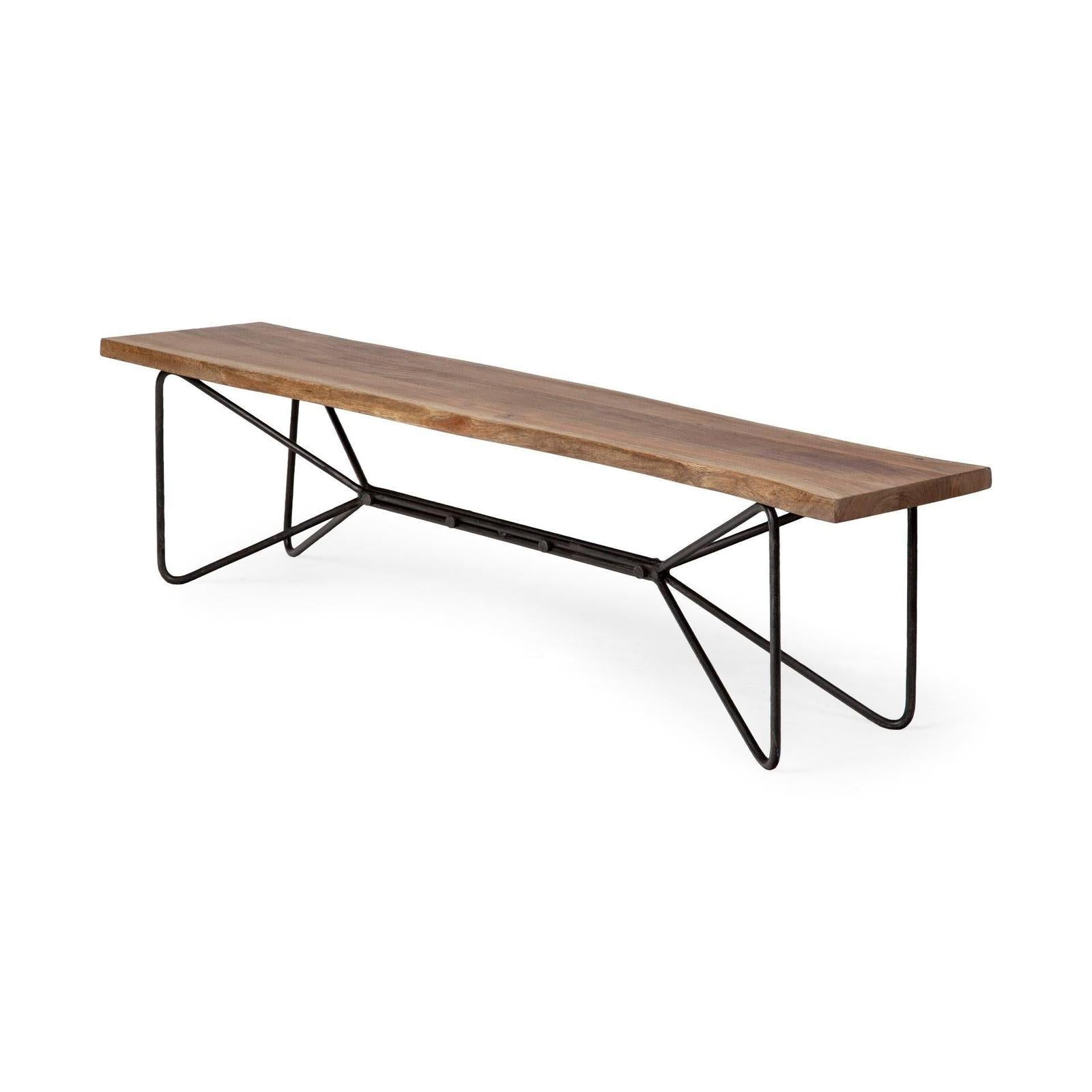 Mercana Papillion Wood And Iron Dining Bench Clearance
