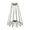 Mercana Madeline Large Gunmetal Gray Metal Glass Test Tube Vase Clearance