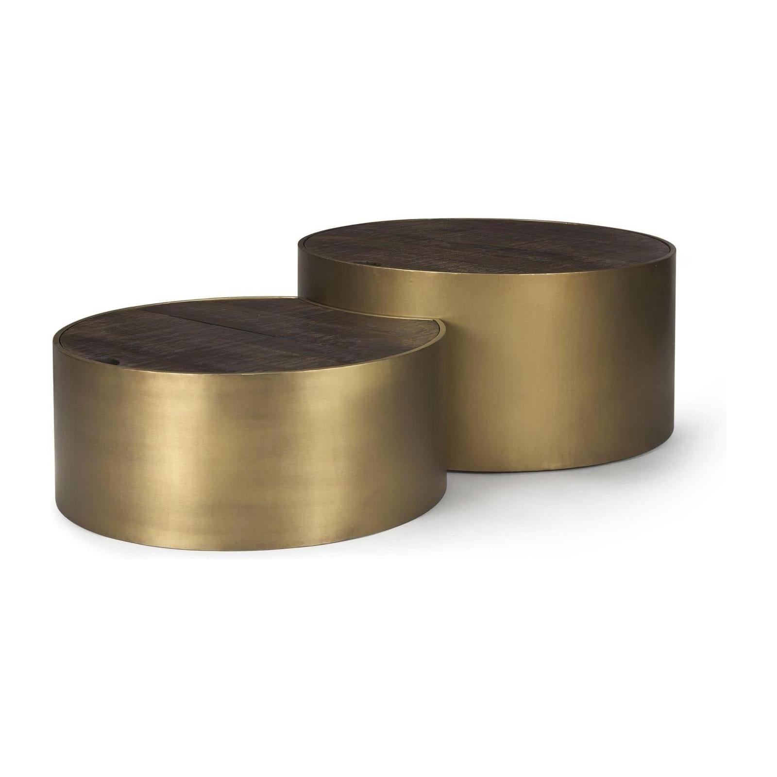 Mercana Eclipse Wood Top Nested Coffee Table