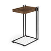 Mercana Maddox Medium Brown Wood w/ Black Metal End/Side Table