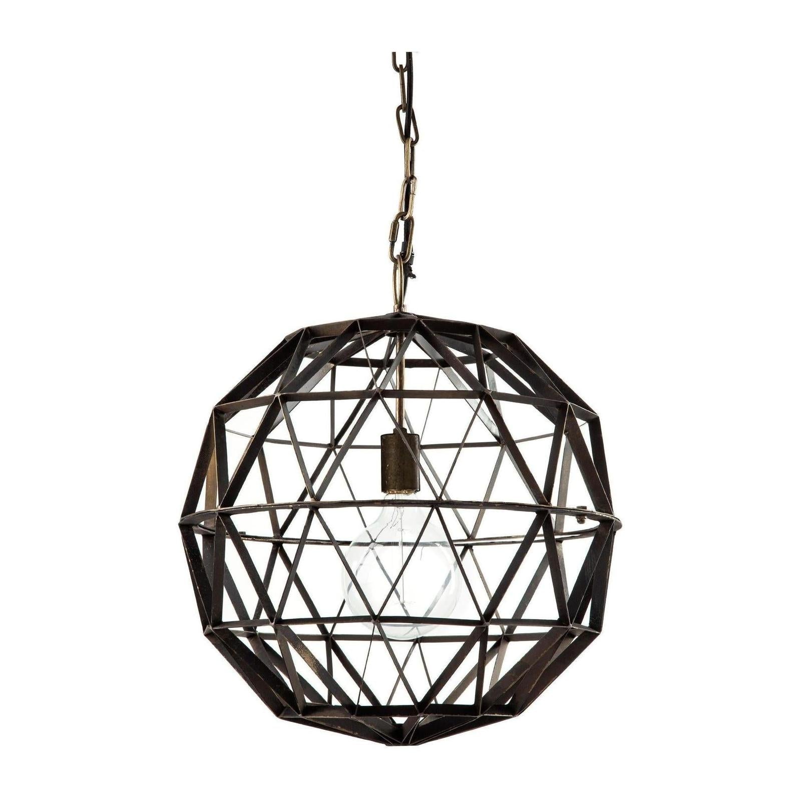 Mercana Dyson Black Metal Triangular Orb Pendant Light Clearance