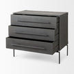 Mercana Ward Brown Wood and Iron 3 Drawer Accent Cabinet