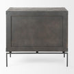 Mercana Ward Brown Wood and Iron 3 Drawer Accent Cabinet