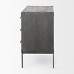 Mercana Ward Brown Wood and Iron 3 Drawer Accent Cabinet
