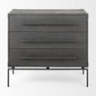 Mercana Ward Brown Wood and Iron 3 Drawer Accent Cabinet