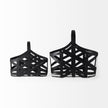 Mercana Tyrell Black Iron Metal Baskets-Set of 2