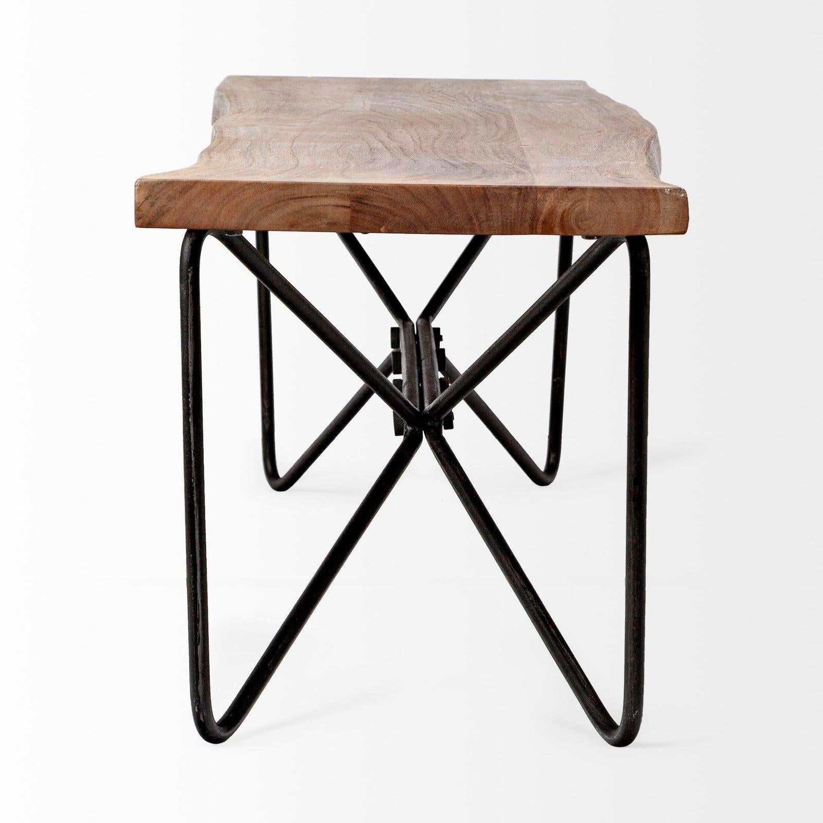 Mercana Papillion Wood And Iron Dining Bench Clearance