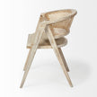 Mercana Tabitha Wooden Frame Linen Wrap Seat Dining Chair