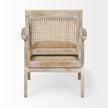 Mercana Teryn Cream Linen Seat And Natural Wooden Base w/ Mesh Back Accent Chair Clearance
