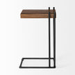 Mercana Maddox Medium Brown Wood w/ Black Metal End/Side Table