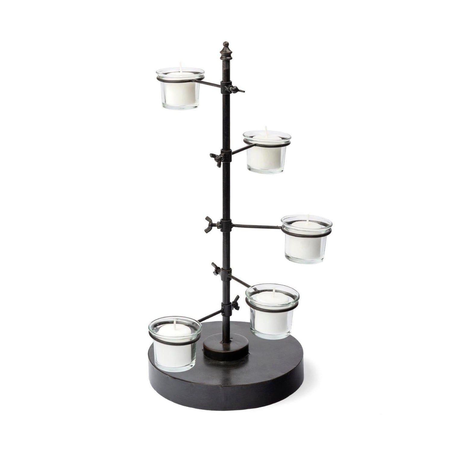 Mercana Jaran Black Metal Five Armed Tealight Table Candle Holder Clearance