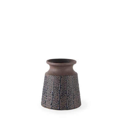 Mercana Sefina Brown/Black Patterned Ceramic Vase