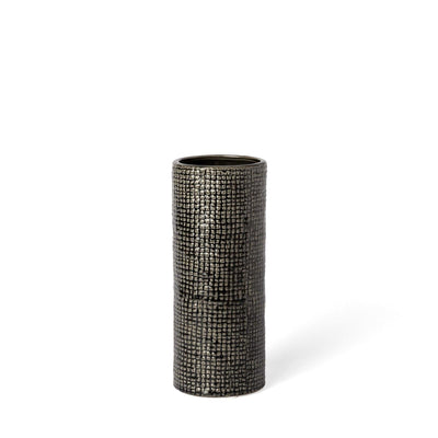 Mercana Kona Medium Black/Gold Ceramic Vase