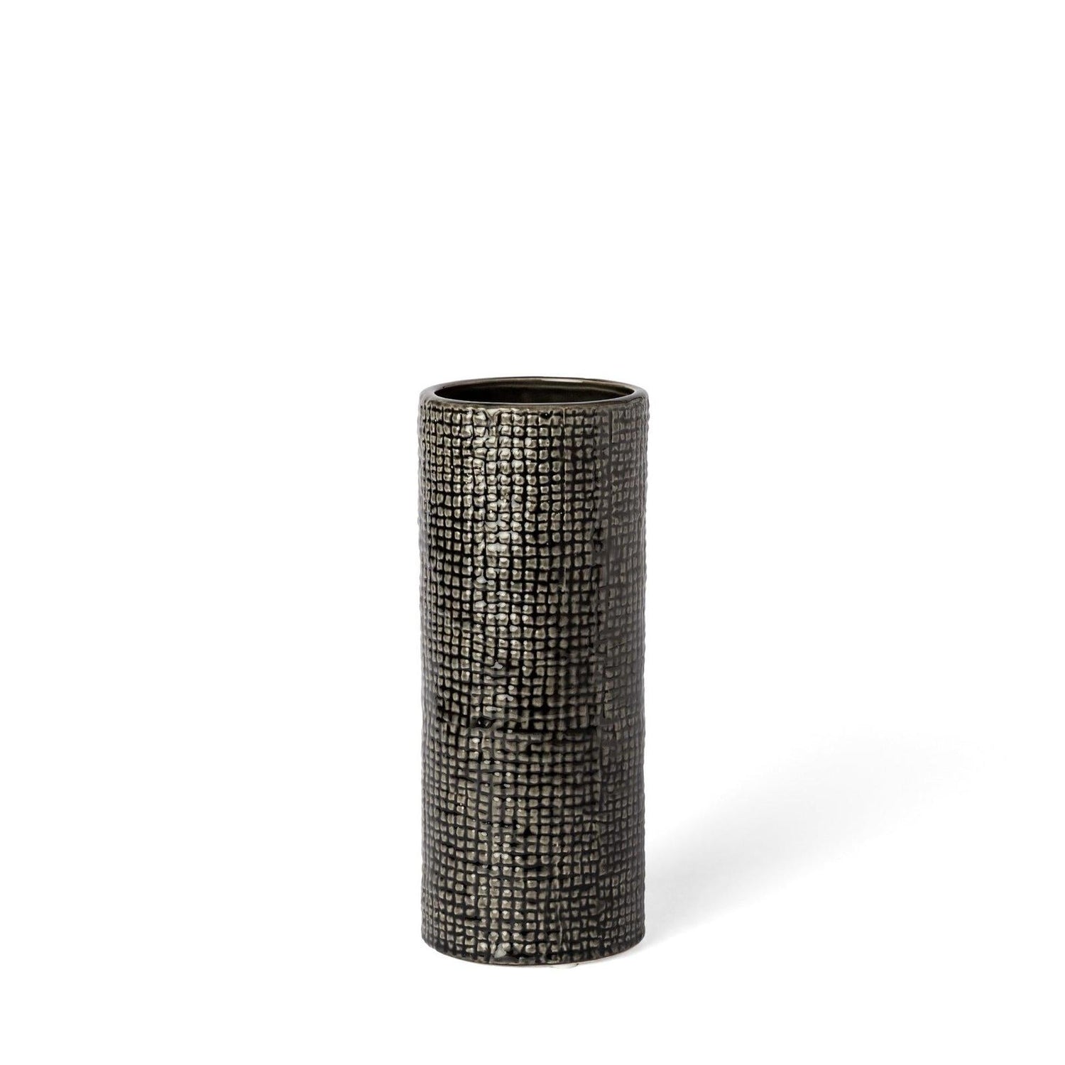 Mercana Kona Medium Black/Gold Ceramic Vase