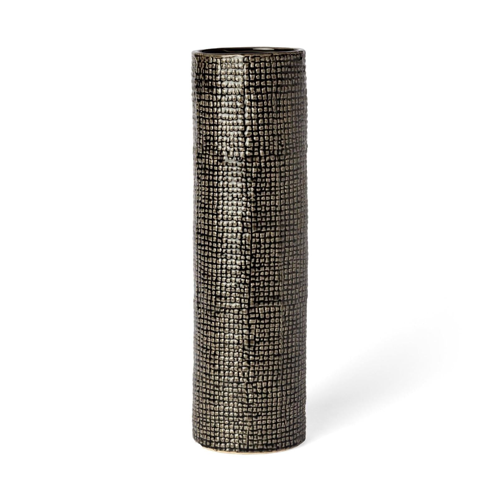 Mercana Kona Medium Black/Gold Ceramic Vase