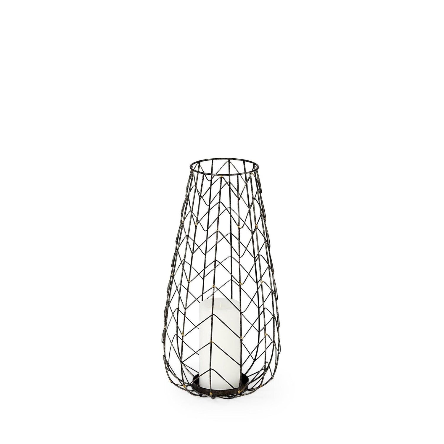 Mercana Petiole Gold Toned Metal Table Candle Holder Clearance