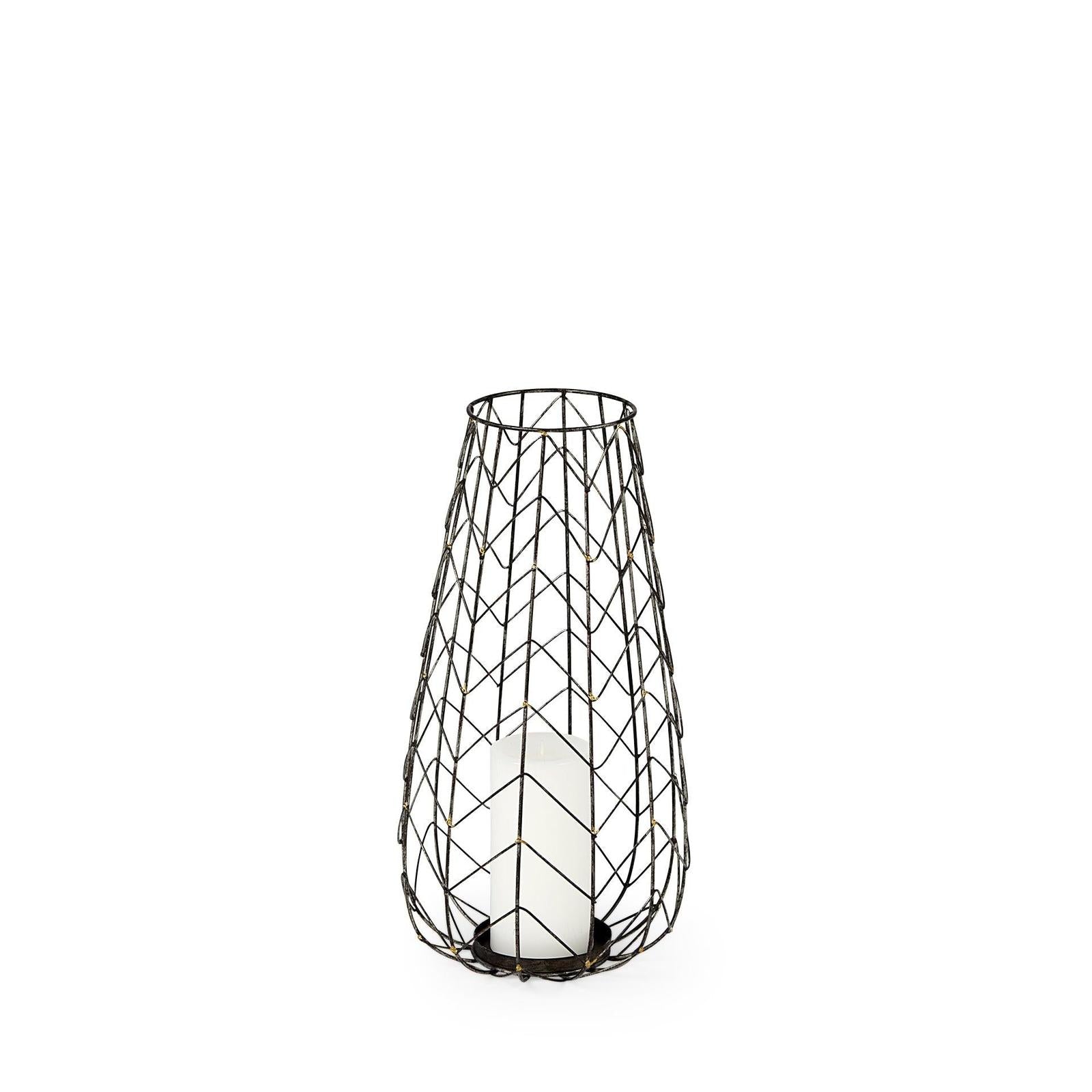 Mercana Petiole Gold Toned Metal Table Candle Holder Clearance