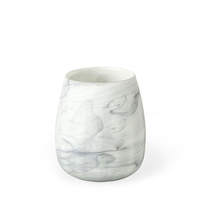 Mercana Volta Gray Cream Glass Abstract Pattern Vase Clearance