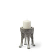 Mercana Pan Gray Ceramic Hoofed Table Candle Holder Clearance