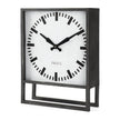 Mercana Felix Gray Metal Square Table Clock Clearance