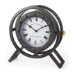 Mercana Gaston Gray Metal Circular Table Clock