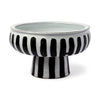Mercana Lexington White Ceramic Striped Bowl