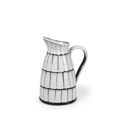Mercana Lome White/Black Ceramic Jug