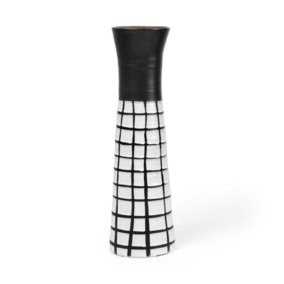 Mercana Luanda Black/White Large Ceramic Vase Clearance