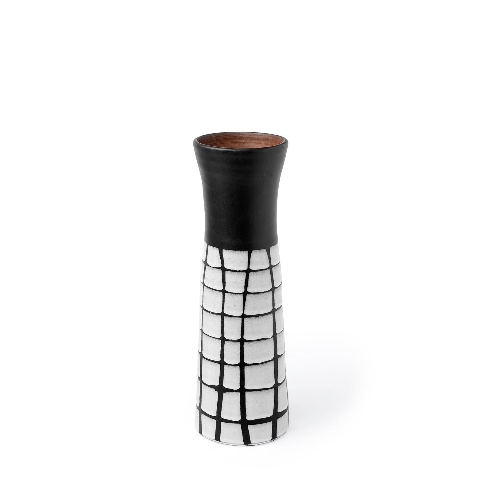 Mercana Luanda Black/White Large Ceramic Vase Clearance