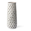 Mercana Canasta Rustic White Ceramic Decorative Vase