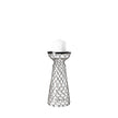 Mercana Shandra Small Glass w/Metal Wire Snakeskin Pattern Table Candle Holder Clearance