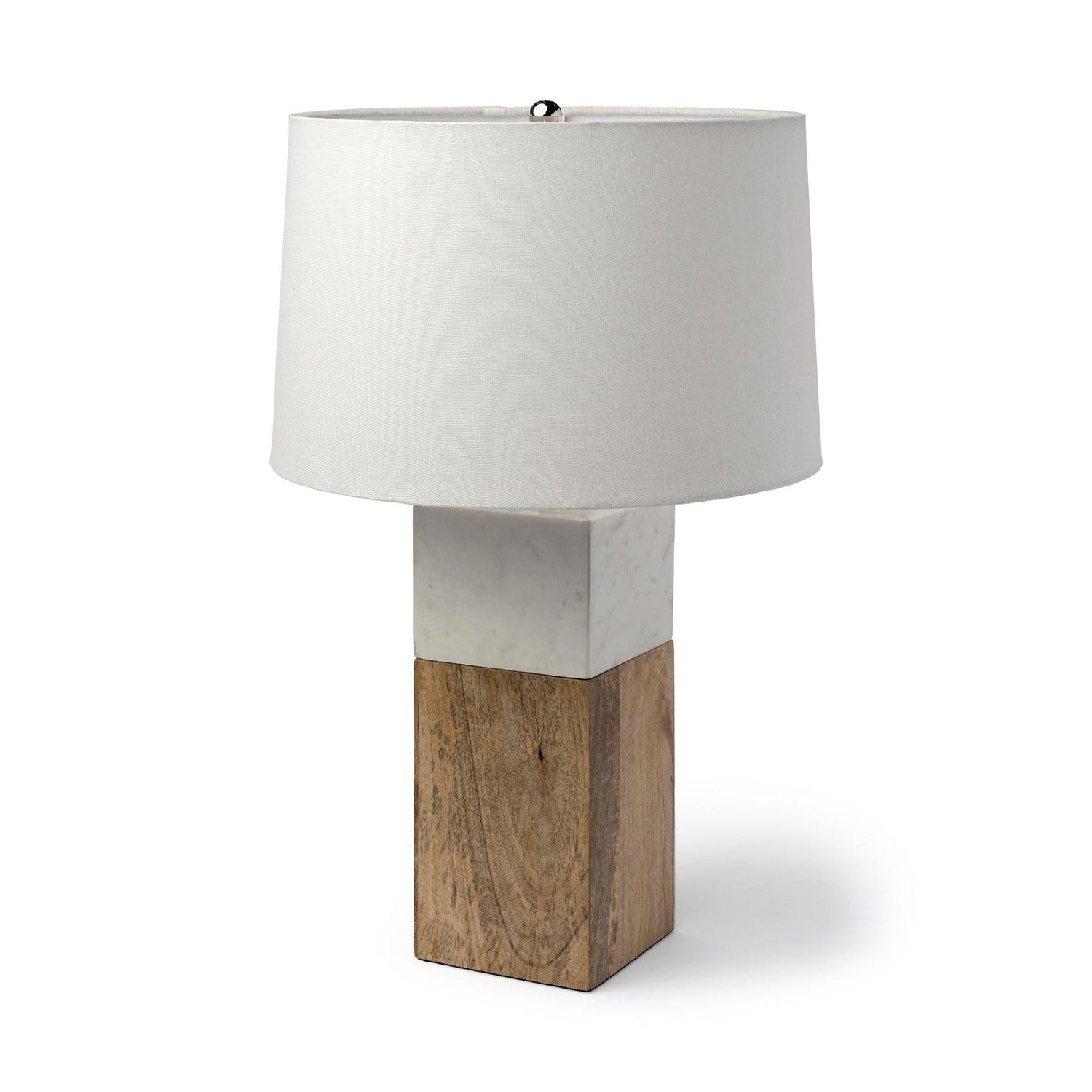 Mercana Woodrow Light Brown Wood w/ White Accent Table Lamp Clearance