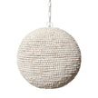 Mercana Theta White-Washed Wood Beaded Pendant Light