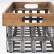 Mercana Chartrand Wood And Metal Open Crate Style Baskets- Set of 2 Clearance