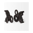 Mercana Cogsworth Brown Resin Industrial Gear Bookends- Set of 2