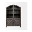 Mercana Barrett Gray Solid Wood Display Cabinet Clearance