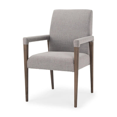 Mercana Palisades Fabric Wrap Brown Wood Frame Dining Chair
