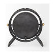 Mercana Gaston Gray Metal Circular Table Clock