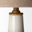 Mercana Rebecca White Crackled Ceramic Base Wood Accent Table Lamp