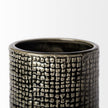 Mercana Kona Medium Black/Gold Ceramic Vase