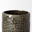 Mercana Kona Medium Black/Gold Ceramic Vase