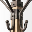 Mercana Lamda Black Metal and Light Brown Wood Coat Rack Clearance